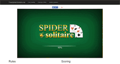 Desktop Screenshot of freespidersolitaire.net