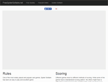 Tablet Screenshot of freespidersolitaire.net